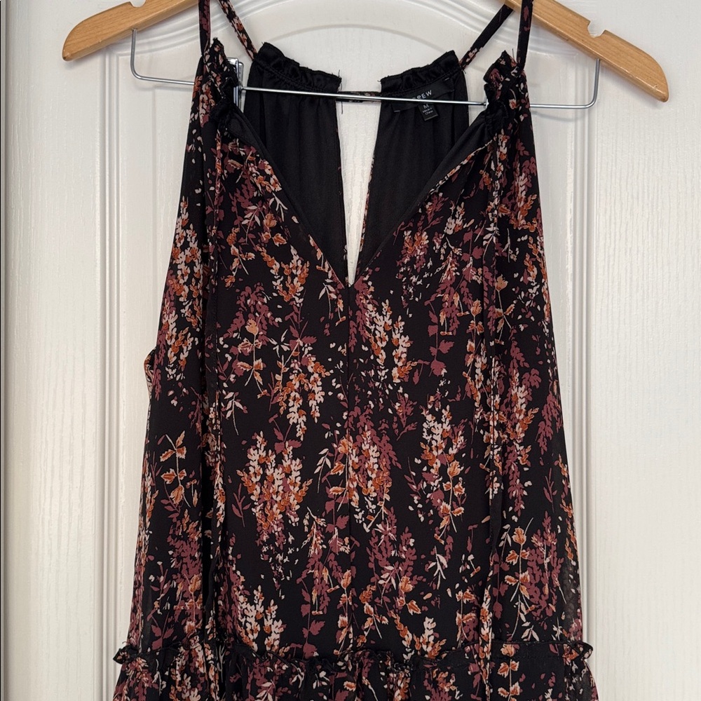 Anthropologie Drew Black Meadow Floral Tiered Dress - Picture 2 of 3
